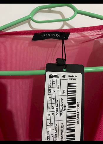 Pembe Drapeli Mini V Yaka Elbise - Görsel 2