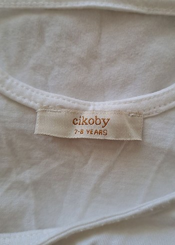 7 Yaş Beden Çikoby, baskılı beyaz Tshirt