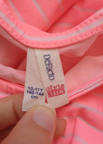 Defacto Defacto Girls Teen, askılı pembe elbise