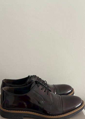 Bordo rugan hakiki deri erkek ayakkabı 43 numara - Görsel 3