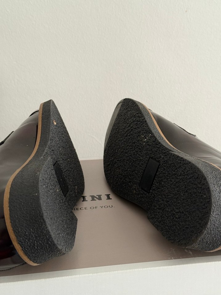 Bordo rugan hakiki deri erkek ayakkabı 43 numara - Görsel 2