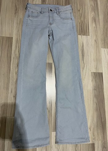 Gri Kadın Normal Paça Denim Pantolon