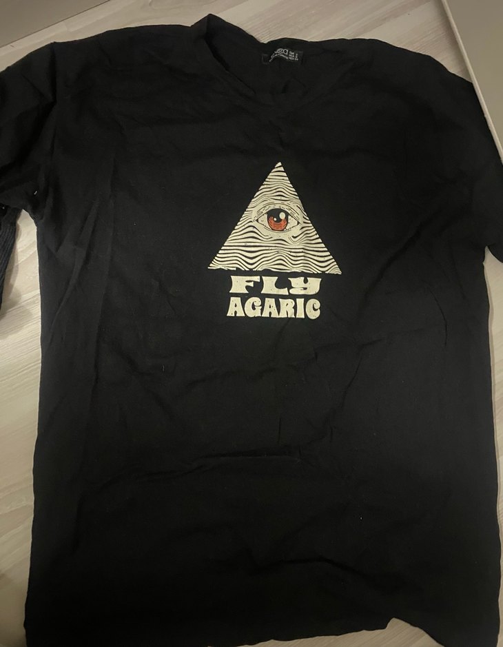 Baskılı Siyah Kısa Kollu  Tişört - Görsel 2