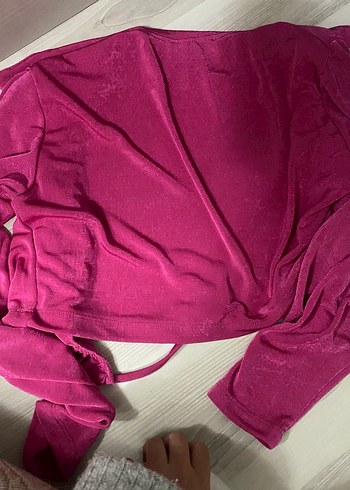 Pembe Fırfırlı Uzun Kollu Kız Bolero - Görsel 2