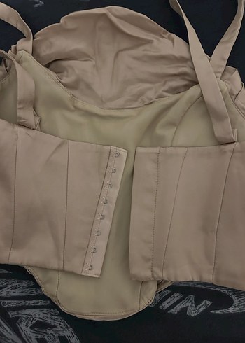 Bej Drapeli Bustiyer - Görsel 3