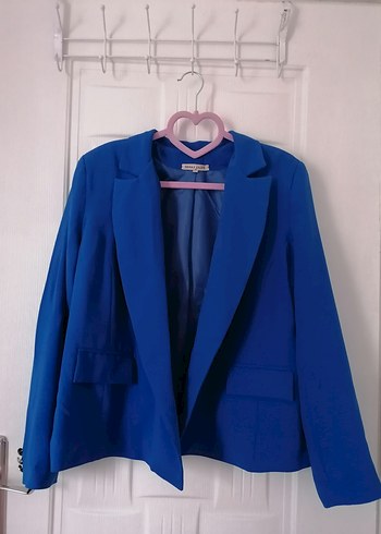 Düğmeli Lacivert Kadın Blazer Ceket