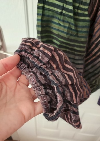 Diğer Kadın Çok Renkli Piliseli Bohem Kumaş Pantolon