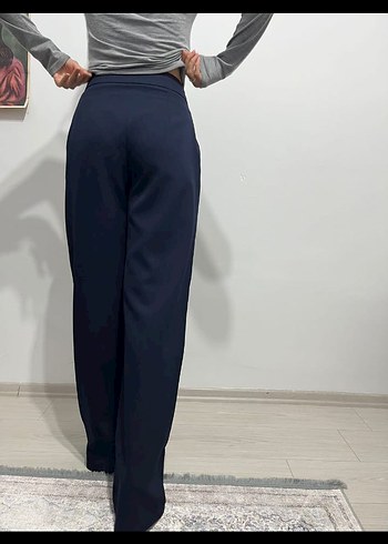 Beyaz Kadın Midi Kumaş Pantolon - Görsel 3