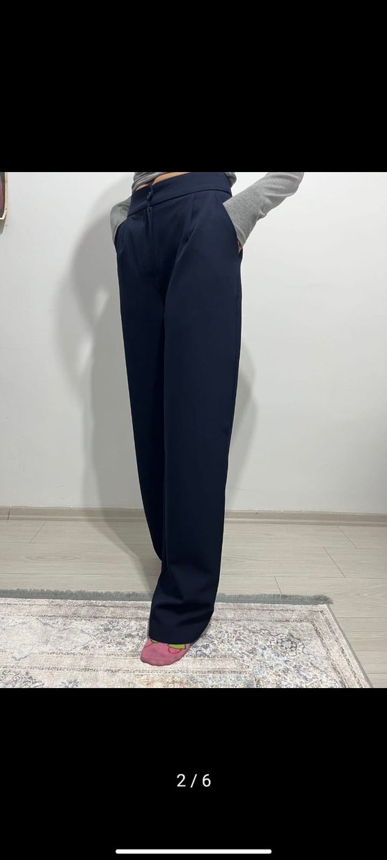 Beyaz Kadın Midi Kumaş Pantolon - Görsel 4