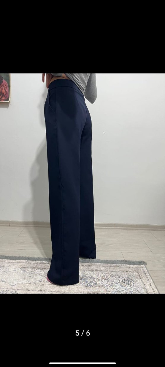 Beyaz Kadın Midi Kumaş Pantolon - Görsel 5