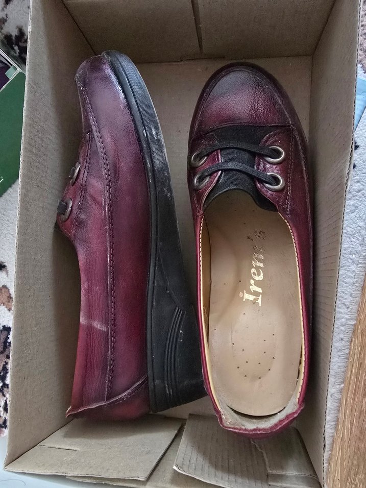 Bordo Dolgu Topuklu Kadın Günlük Ayakkabı - Görsel 2