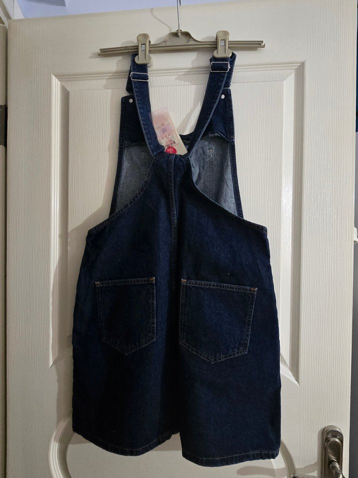 Koton Lacivert Denim Askılı Midi Elbise - Görsel 2