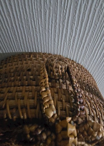 Kahverengi Nakışlı Örgü Bohem Çapraz Çanta - Görsel 3