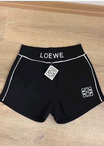 LOEWE Siyah Baskılı Mini Şort