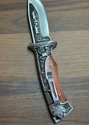 İTALYAN KESKİN BIÇAK İşlemeli Ceviz ağacı Saplı Bıçak - Görsel 3