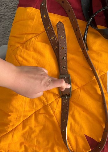 Kahverengi Parlak Bohem Kadın Deri Kemer - Görsel 2