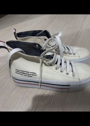 Beyaz Kadın Spor Ayakkabı Stiletto Topuklu - Görsel 2