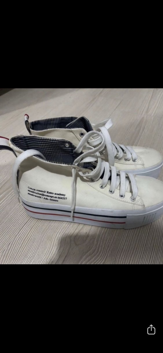 Beyaz Kadın Spor Ayakkabı Stiletto Topuklu - Görsel 2