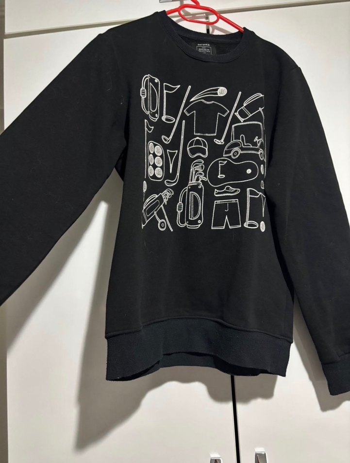 Siyah Baskılı Kadın Sweatshirt - Görsel 2