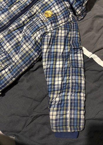 Erkek Çocuk Ekose Desenli Kapüşonlu Mont - Görsel 2