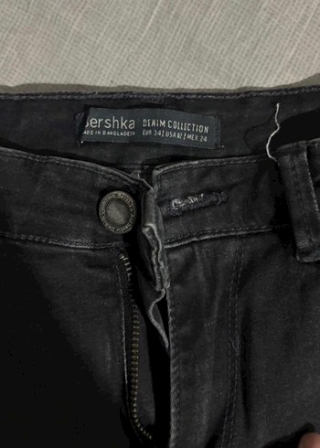 Siyah Yırtık Detaylı Kadın Kot Pantolon - Görsel 2