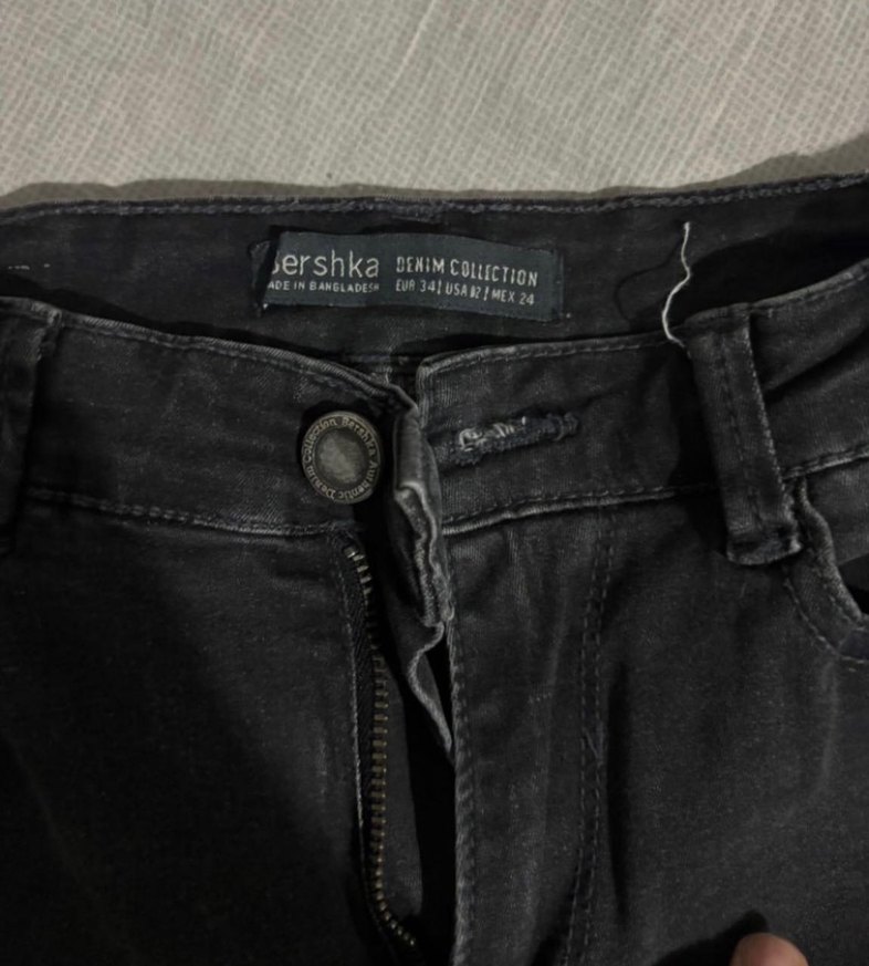 Siyah Yırtık Detaylı Kadın Kot Pantolon - Görsel 2