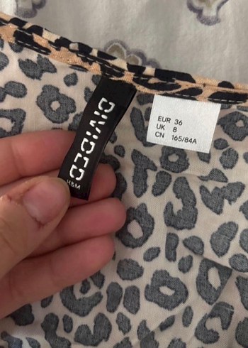 Leopar Desenli Kısa Kol Mini Elbise - Görsel 2