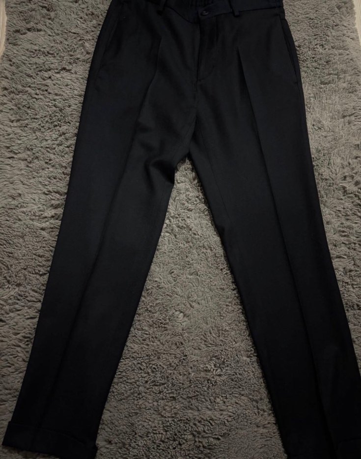 Düğmeli Lacivert Denim Erkek Pantolon - Görsel 2