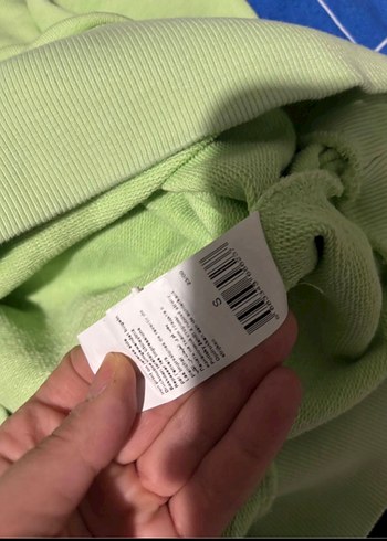 Yeşil Kapüşonlu Oversize Sweatshirt - Görsel 5