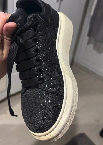 Gri Kürklü Kadın Spor Ayakkabı - Görsel 7