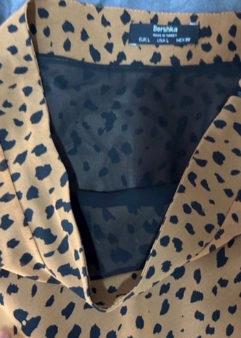 Leopar Desenli Kahverengi Mini Etek - Görsel 4