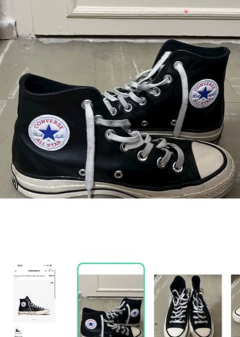 Converse Siyah Deri Converse Chuck 70