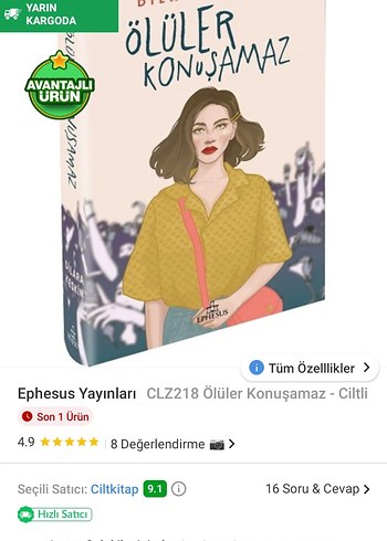 Ölüler Konuşamaz - Ciltli Kitap