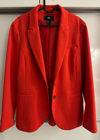 H&M Canli Kirmizi H M Blazer Ceket