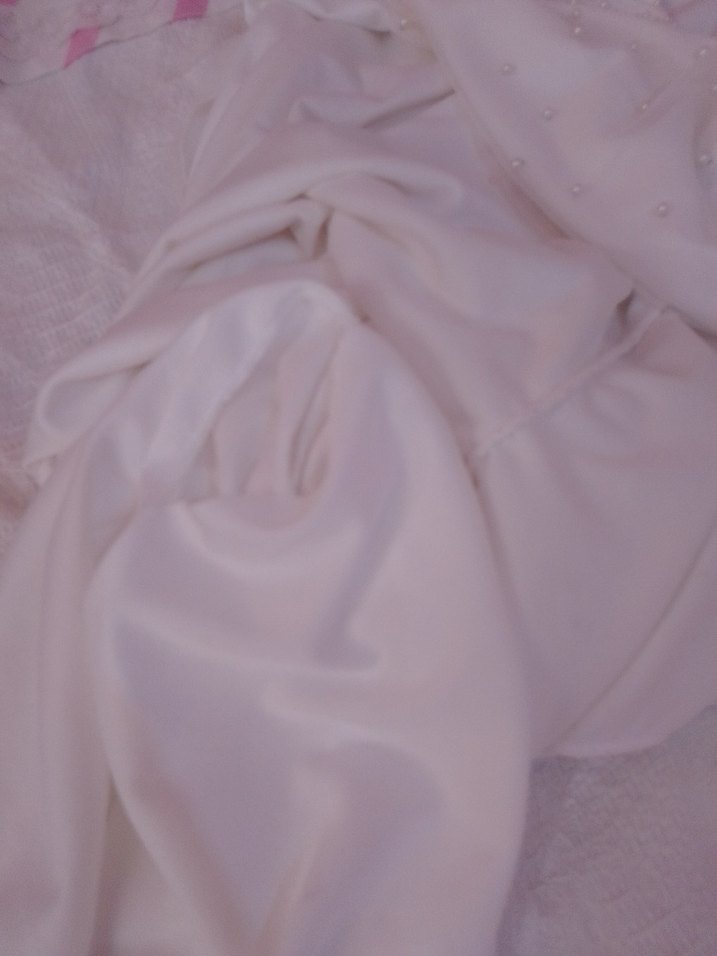 Beyaz Drapeli Uzun Abiye Elbise - Görsel 4