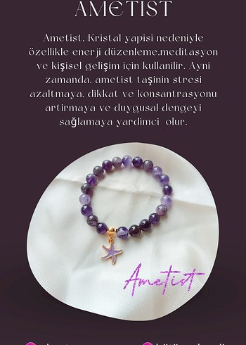Mor Boncuklu Bohem Kadın Bileklik