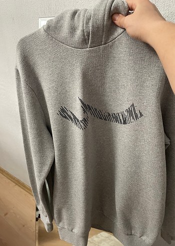 Gri Baskılı Erkek-Kadın Sweatshirt - Görsel 2