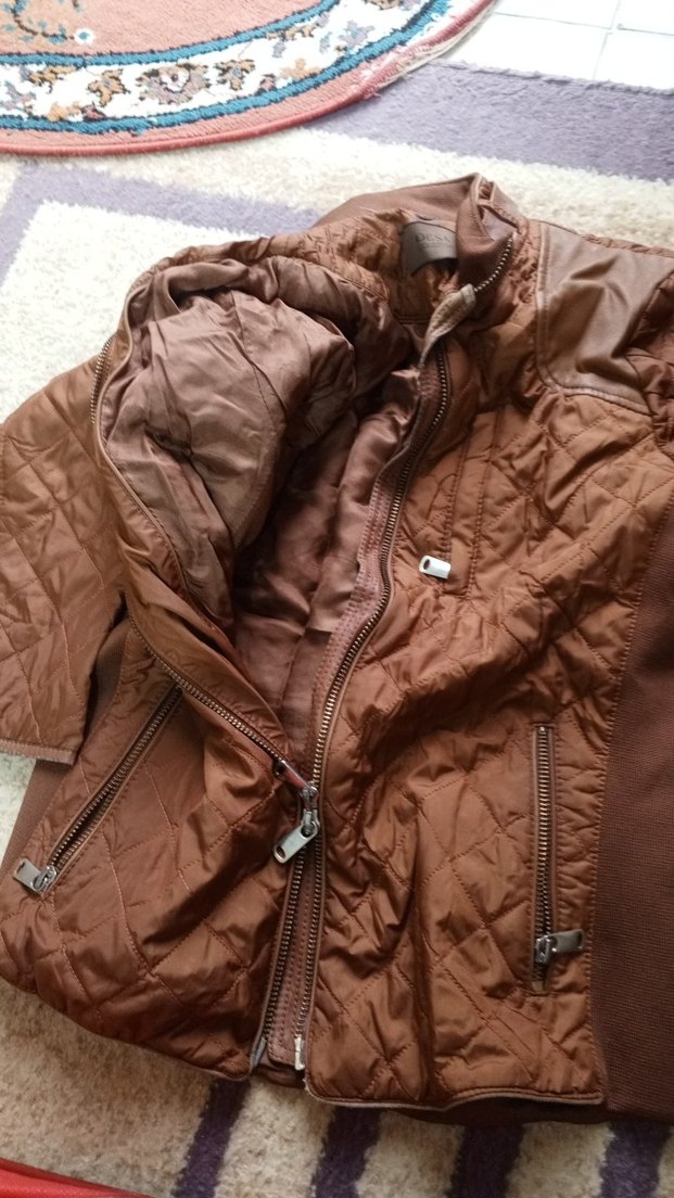 DESA Kahverengi Nakışlı Deri Ceket - Görsel 2