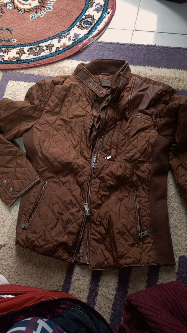 DESA Kahverengi Nakışlı Deri Ceket - Görsel 3