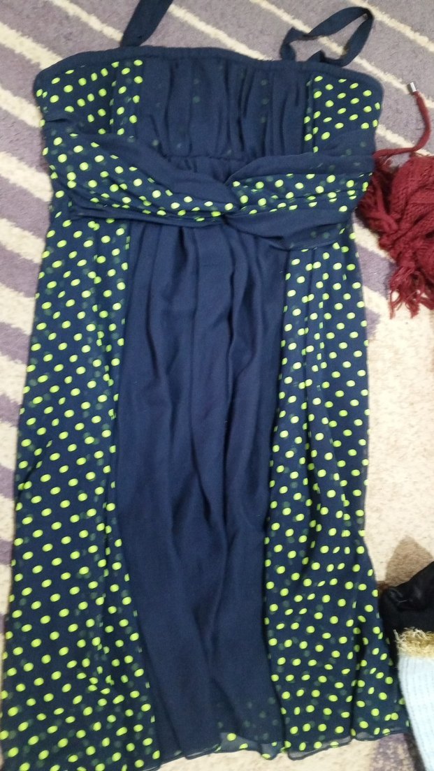 Lacivert ve Sarı Puantiyeli Bebek Kanguru - Görsel 2