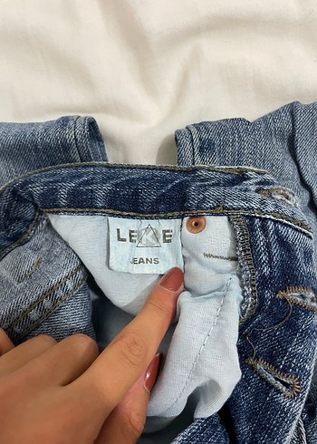 xs Beden Mavi Düğmeli Midi Kadın Kot Pantolon