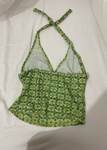 s Beden Yeşil V Yakalı american vintage Bohem Kadın bluz
