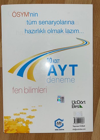 HEDİYELİ 10 ADET AYT Fen Bilimleri Deneme