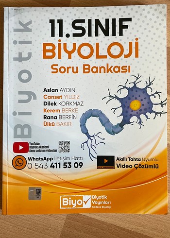 Biyotik 11. Sınıf Biyoloji Soru Bankası