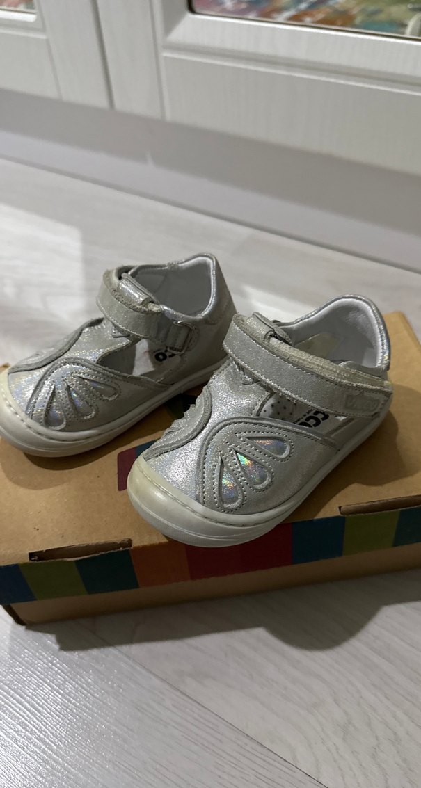 Kız Çocuk Gri İlk Adım Ayakkabısı Velcro - Görsel 2