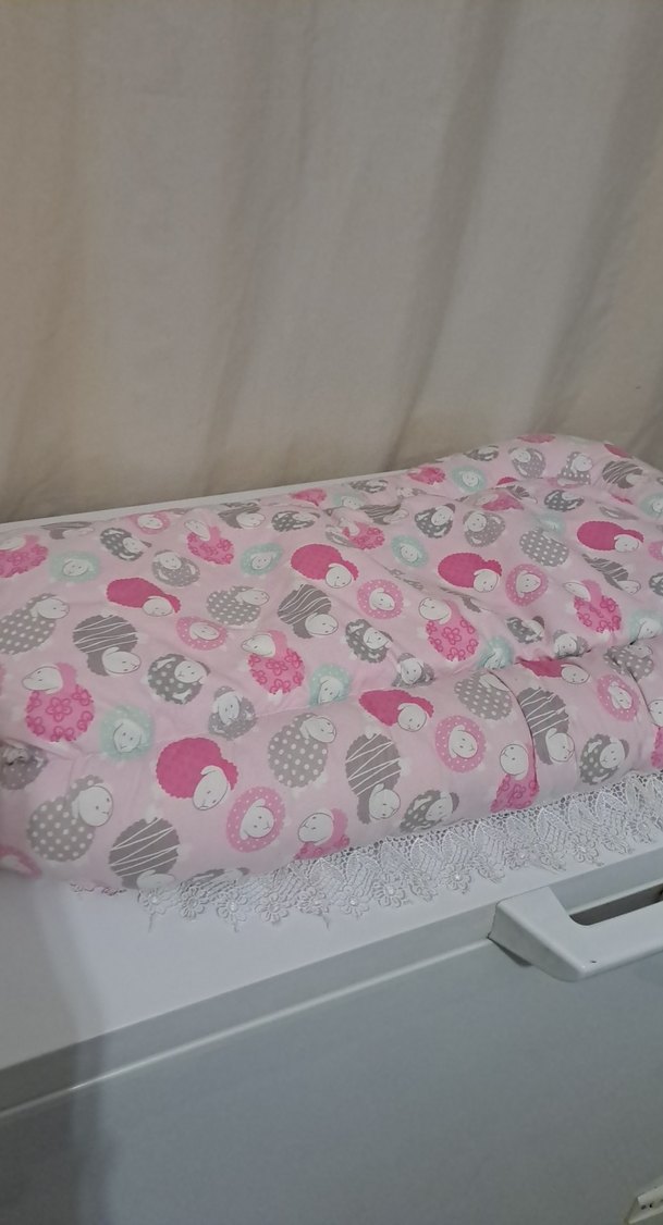 Pembe Desenli Bebek Uyku Yatağı - Görsel 4