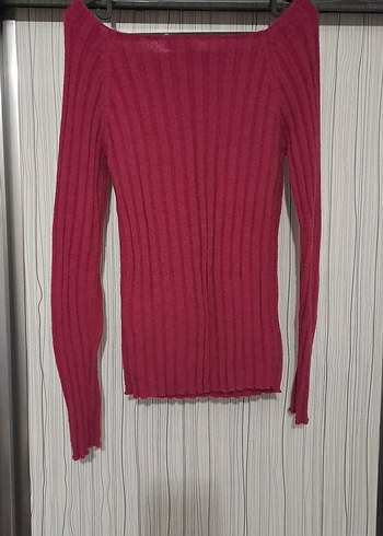 Pembe Kadın İnce Triko Uzun Kollu Kazak - Görsel 3