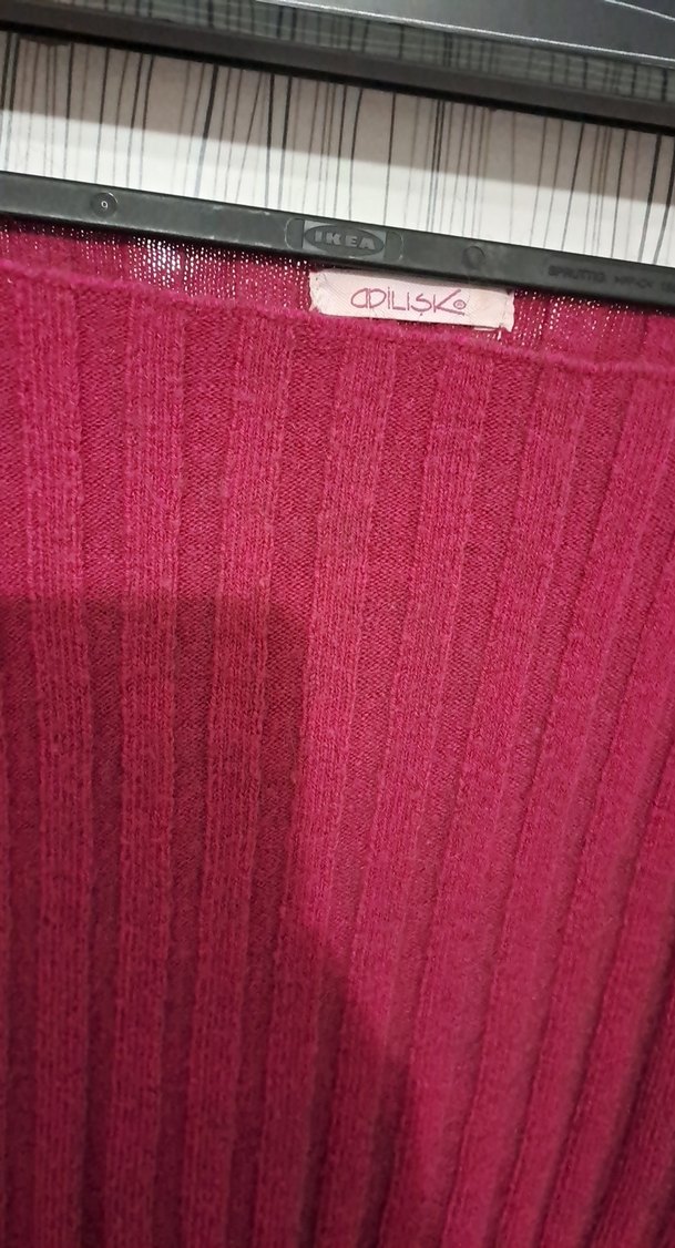 Pembe Kadın İnce Triko Uzun Kollu Kazak - Görsel 2