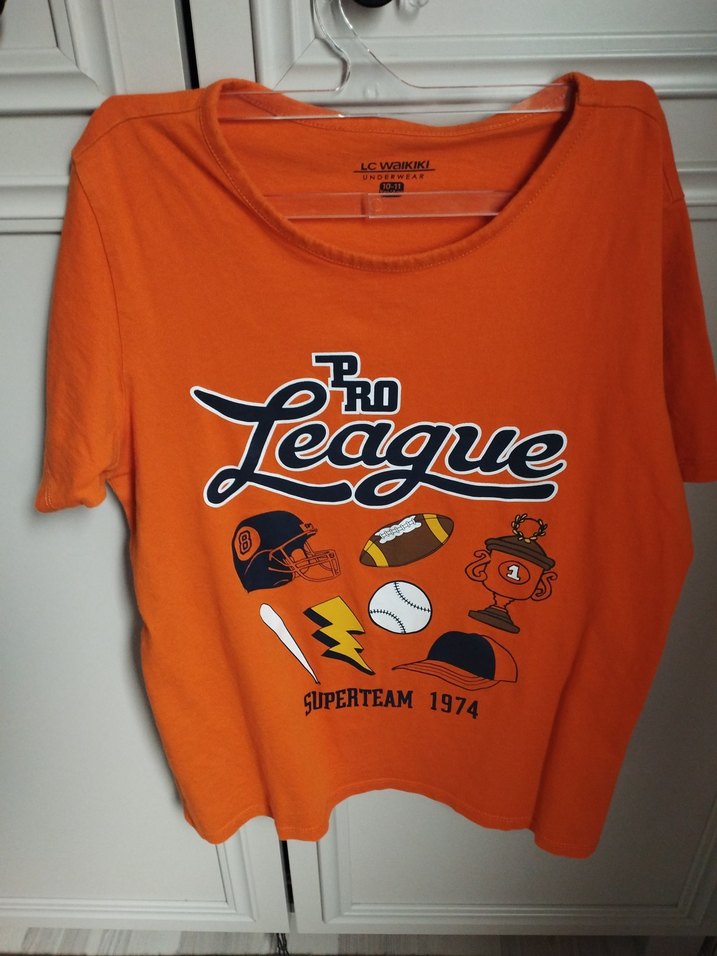 Turuncu Baskılı Erkek Çocuk Tişörtü - Görsel 2