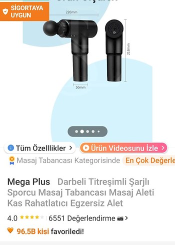 Mega Plus Şarjlı Sporcu Masaj Tabancası Siyah - Görsel 4
